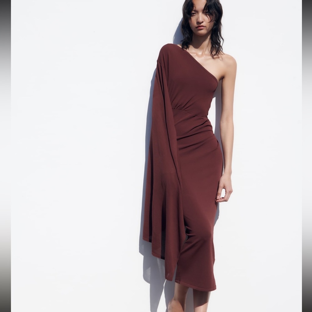 Zara asymmetrical knit dress